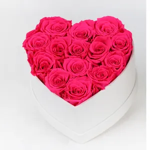 装飾的な花バレンタインデーギフト不滅の無限永遠の永遠の安定化された保存されたバラの箱