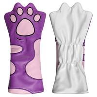 Housse de tête de club de golf en cuir PU brodé imperméable personnalisée, modèle PM DA2024072204
