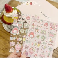 Autocollants créatifs mignons personnalisés autocollants adhésifs avec des motifs d'anime et de dessins animés, adaptés aux journaux des enfants