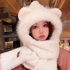 Vente en gros d'accessoires tricotés de cyclisme d'hiver trois en un à la mode coréenne, mitaines minces et chaudes pour l'extérieur pour femmes - Product Image 3