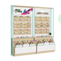 Présentoir métallique léger autoportant simple face pour magasins de vêtements, sous-vêtements, chaussettes, chaussures pour enfants et étagères pour articles de puériculture