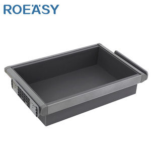 <span class=keywords><strong>Cesta</strong></span> <span class=keywords><strong>extraíble</strong></span> para guardarropa con acabado de cuero: organizador de almacenamiento telescópico estilo cajón incorporado para armarios domésticos - Product Image 6