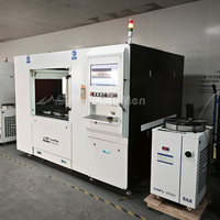 Machine de découpe laser à fibre fermée avec vis à billes, table en marbre 800*800mm, contrôle CypCut, pour le traitement de précision des pièces métalliques