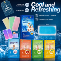 Échantillon gratuit tampon de refroidissement patch de gel de refroidissement naturel à base de plantes patch de refroidissement gel doux pour les enfants