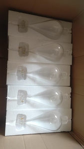 Imbuto di separazione a pera in vetro BORO3.3 personalizzato da 1000ml/2000ml per dispenser di profumo, montabile a parete, con valvola in vetro o PTFE - Product Image 6