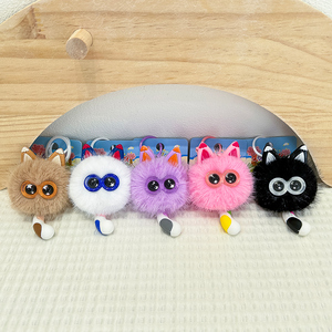 Hot Bán Màu Sắc Ngẫu Nhiên Sáng Tạo Mới Mèo Sang Trọng Móc Khóa Treo Trang Trí Sang Trọng Mèo Búp Bê Máy Bán Hàng Tự Động Cho Cô Gái - Product Image 2