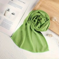 Serviette rafraîchissante en microfibre et soie glacée, douce et réutilisable, pour sports d'été, course à pied, gym, séchage rapide, avec sac en silicone