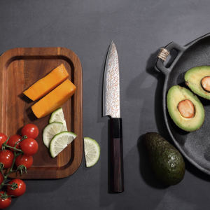 Paudin 5英寸专业67层大马士革钢，带铜元素美工刀，带10Cr芯高品质菜刀 - Product Image 3