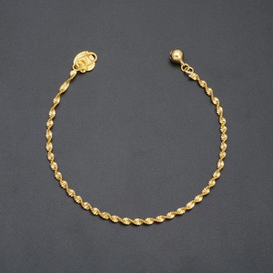 JXX Customizable Brass <b>Copper</b> Bracelet Chain Elegant 24K Gold Plated Hot Selling New Design for Girls Fashion Charm Accessory - Product Image 4