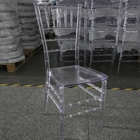 Chaises Chiavari Transparente en Résine Acrylique de Luxe, en Cristal, pour Hôtels, Mariages, Banquets, Fêtes et Événements, Vente en Gros