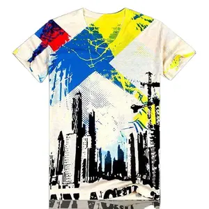 Clothing Suppliers China Factory Wholesale Price Men Colorful 3d Printed T-shirt