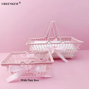 Paniers de rangement en métal jouet créatif Mini décoration de bureau articles divers portables cheveux corde organisateur stockage ongles - Product Image 2