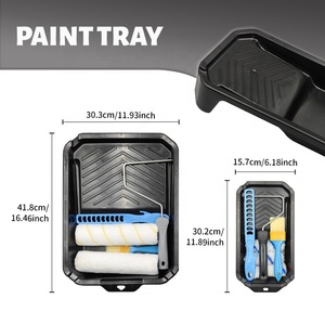 Tường Sơn Công Cụ Thiết Lập Con Lăn Bàn Chải Sơn Cao Su Kính Thiên Văn Que Trang Trí Kết Hợp Thiết Lập Với Polyester Khay - Product Image 4