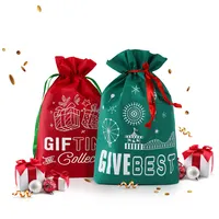 중국 제조 업체 도매 고품질 크리스마스 선물 비 짠 Drawstring 가방