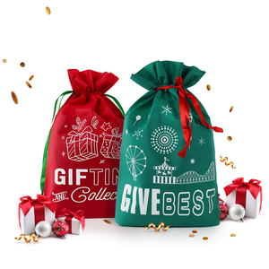 Wholesale High Quality Non-Woven Drawstring <strong>Bags</strong> Cartoon Pattern <strong>Christmas</strong> Gift From China Manufacturer - Product Image 1
