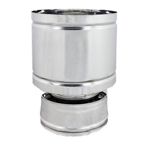 Terminale a Barilotto in Acciaio Inossidabile Antivento per Camini di Ventole di Scarico 150x200mm - Product Image 1