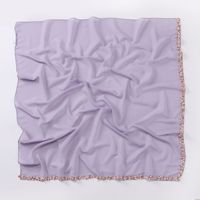 Haute qualité 90*90 cm perle en mousseline de soie fleur dentelle perlée carré Hijab Bawal foulard Islam malaisie indonésien musulman dame