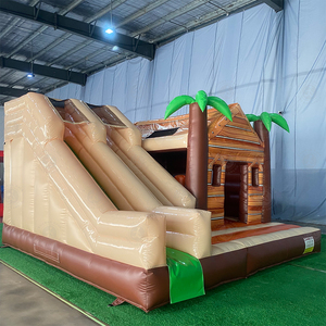 大人と子供のための巨大な商業インフレータブル障害物コースブロワースライド付きスポーツ活動 - Product Image 2