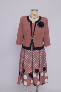 Costume de cérémonie pour femme en tissu polyester de luxe, tissé, doux, avec élasthanne, à motifs floraux, tailles régulières et grandes tailles - Product Image 4