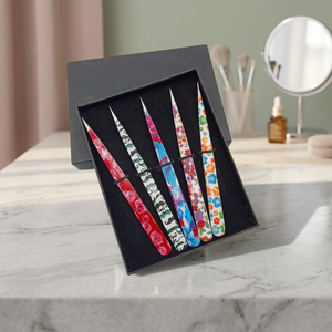 Pinzas Metálicas para Pestañas con Punta Suave y Precisión para Extensiones de Pestañas Profesionales, Herramienta para Extensiones de Pestañas - Product Image 2