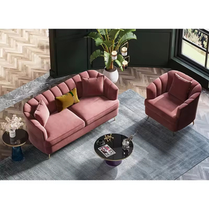 Sofá Chesterfield Moderno <span class=keywords><strong>de</strong></span> Lujo <span class=keywords><strong>de</strong></span> Tres Plazas, Tapizado en Terciopelo, para Sala <span class=keywords><strong>de</strong></span> Estar, en Oferta con Precio Competitivo, Patas <span class=keywords><strong>de</strong></span> Tela, Ideal para Hoteles - Product Image 1