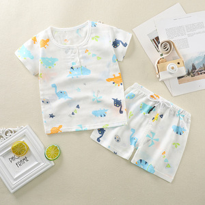 ชุดผ้าก๊อซเด็กผู้ชายลายการ์ตูน ผ้าฝ้ายแท้ ระบายอากาศได้ดี ราคาประหยัด - Product Image 5