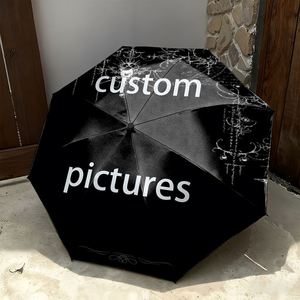 1 Parapluie Pliant Gothique Personnalisé avec Photo, Sans Minimum de Commande, Cadeau Personnalisé avec Image Sombre, Impression UV, Ombrello Personnalisato - Product Image 1