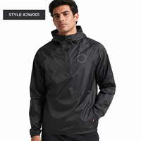 Veste coupe-vent en nylon ripstop avec logo personnalisé pour homme, fermeture éclair intégrale ou demi-zip, imperméable, légère, coupe-vent, vêtements de sport d'extérieur