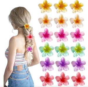 แฟชั่น pdany ขายส่งขายส่งร้อนไล่ระดับสี Plumeria ดอกไม้กิ๊บหนีบผมเครื่องประดับผู้หญิงขนาดใหญ่ - Product Image 4