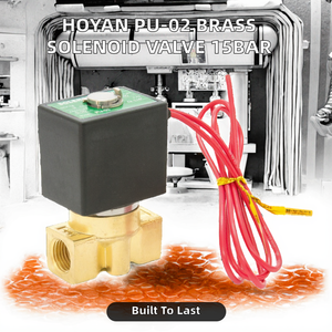 Vanne solénoïde en laiton <span class=keywords><strong>index</strong></span>ée par l'âge 1 4in 1 8in Prise électrique Hoyan PU 02 pour le contrôle du gaz, de l'air, de l'huile, de l'eau, du carburant - Product Image 2