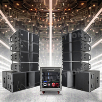 Système de Son Complet Professionnel à Longue Portée: 8 Haut-Parleurs Passifs K210 Line Array 10 Pouces à Deux Voies et 2 Caissons de Basses KS28