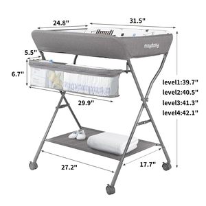 Estación de Cambio de Bebé Portátil e Impermeable de Tela de Felpa con Bolsillo de Malla, Fácil de Mover y Usar, Directo de Fábrica - Product Image 5
