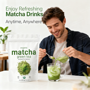 Premium Biologische Groene Thee Kruidenextract Matcha Poeder Afslanken <span class=keywords><strong>Instant</strong></span> Smaak Vers Verwerkt 99% Food Grade - Product Image 5