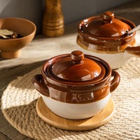 Bols à soupe à l'oignon français avec poignées 16 oz bol de service à soupe en céramique Crocks bols allant au four pour chili boeuf ragoût tartes à céréales