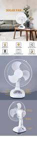 Sistema de Ventilador de Mesa Solar de Plástico con Lámpara LED, Salida USB, 15W de Potencia para Casa/Habitación, Ventilador Portátil Recargable Grande, Precio de Fábrica OME - Product Image 6