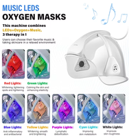 Nouvelle machine de beauté faciale portable 11-en-1 pour oxygénation, thérapie CO2, dôme facial à oxygène et peeling jet.