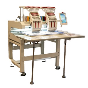 Machine à broder informatisée multi-langues à 2 têtes, option 9 ou 15 aiguilles, grande zone de broderie 40x50cm pour casquettes, t-shirts et logos - Product Image 1
