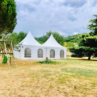 Carpa de Jardín Impermeable para Eventos, Bodas y Fiestas, con Estructura de Aluminio Resistente, Gazebo para Eventos Empresariales y Ferias Comerciales