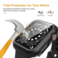 Casing Pelindung Smartwatch PC Keras dengan Desain Slim Fit dan Bumper Anti Gores Tahan Benturan untuk Apple Watch Series
