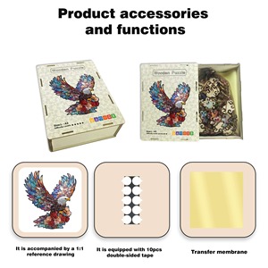 Nuovo Puzzle in Legno Personalizzato Aquila Gioco Educativo 101~500 Pezzi Forma Irregolare Regalo <span class=keywords><strong>Rompicapo</strong></span> per Divertimento Antistress - Product Image 2