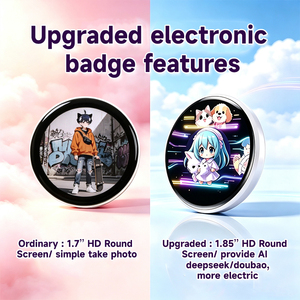 Badge numérique tactile HD avec son, style personnalisable, portable, fixation intelligente pour cosplay, fêtes, événements de fans et fandoms - Product Image 6