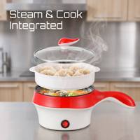 Marmite Électrique Multifonctionnelle Shark Pot Antiadhésive, Mini Poêle Électrique, Plaque de Cuisson Électrique, Hot Pot Électrique