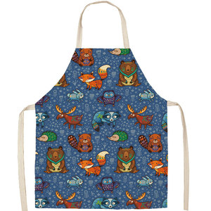 2025 nouveau produit de conception impression numérique étanche facile à nettoyer Polyester coton lin tabliers de cuisine tabliers de jardin personnalisés - Product Image 5