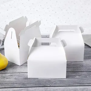 Scatola per feste scatola per imballaggio personalizzata Design per torta con maniglie dimensioni colore personalizzato
