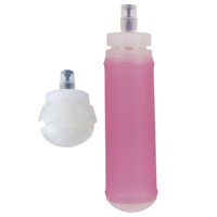 Bouteille d'eau à fond rond de 500 ml (17 fl oz), sans BPA, bouteilles de course à pied à compression, gourde souple en TPU, gourde d'hydratation pliable
