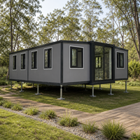 Maison conteneur modulaire pliable en panneaux sandwich extensibles, 40 pieds, de luxe, pour le camping en plein air