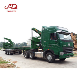 Semirremolque grúa elevadora de contenedores de acero de 20 y 40 pies <span class=keywords><strong>con</strong></span> suspensión mecánica/neumática de 3 ejes Shandong Fudeng 45-100 para camiones - Product Image 5