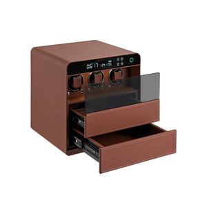 Tùy chỉnh PU da bên trong xem Winder Hộp An toàn xem quanh co và lưu trữ mật khẩu kỹ thuật số an toàn - Product Image 2