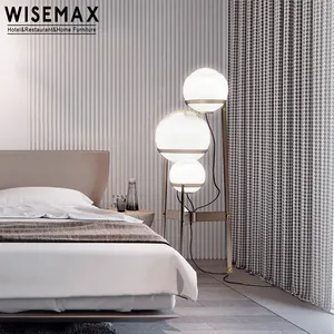 WISEMAX फर्नीचर आधुनिक लक्जरी अलमारियों के साथ घोंसले के शिकार मंजिल दीपक कमरे में रहने वाले फर्नीचर गेंद के आकार ग्लास धातु घर के लिए रोशनी का नेतृत्व किया