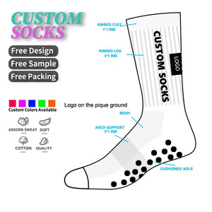 Chất Lượng Cao Cotton Tùy Chỉnh Riêng Logo Thể Dục Chống-Trượt Yoga Pilates Huấn Luyện Viên Dính Không-Trượt Phòng Tập Thể Dục Vớ Thể Thao Với Thêm Grip - Product Image 3